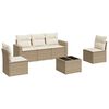 vidaXL Set canapele de grădină cu perne, 6 piese, bej, poliratan