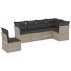 vidaXL Set canapele de grădină cu perne, 6 piese gri deschis poliratan