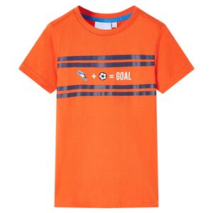 vidaXL Tricou pentru copii, portocaliu &icirc;nchis, 116