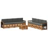 vidaXL Set de canapele de exterior 9 buc. Natural și Antracit