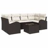 vidaXL Set de canapele pentru grădină 7 pcs Maro și Crem poliratan