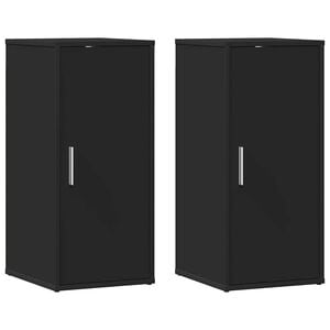vidaXL Pantofare, 2 buc., negru, 32x35x70 cm, PAL