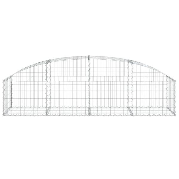 vidaXL Coș gabion arcuit, 200x50x40/60 cm, fier galvanizat