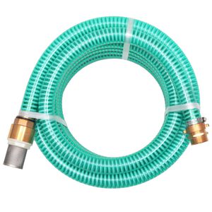 vidaXL Furtun de aspirație, conectori de alamă, 4 m, 25 mm, verde