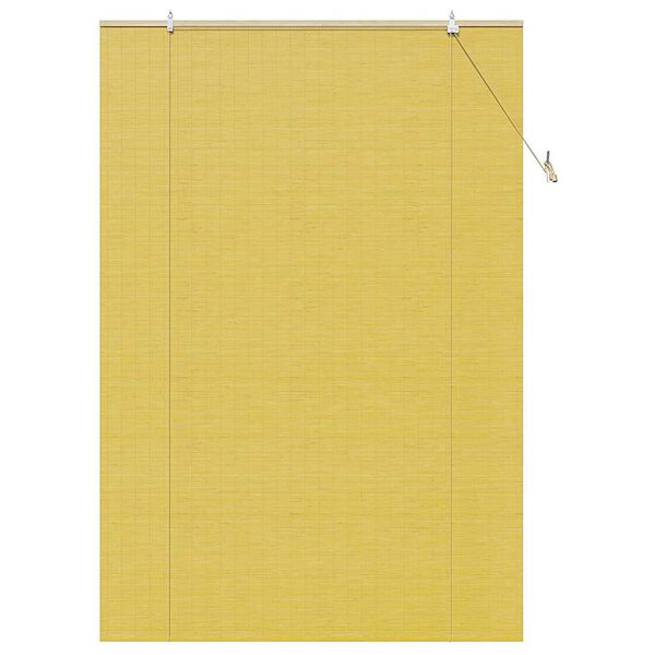 vidaXL Rulou textil cu perdele Manual Galben 150 x 220 cm Bambus