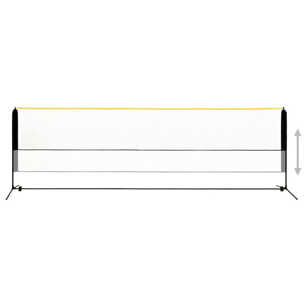 vidaXL Plasă de badminton reglabilă, 500x103x94-158 cm, metal
