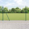 vidaXL St&acirc;lp de gard. Verde 10 x 1,6 m (plasă de 25 mm) Oțel și PVC