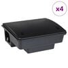vidaXL Capcane pentru șoareci 4 buc Negru 23x19x9,5 cm