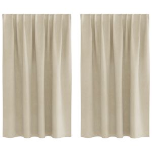 vidaXL Perdele opace 2 buc. Crem 140 x 140 cm Catifea