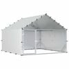 vidaXL Cot pentru pui cu acoperiș Argintiu 200 x 200 x 150 cm