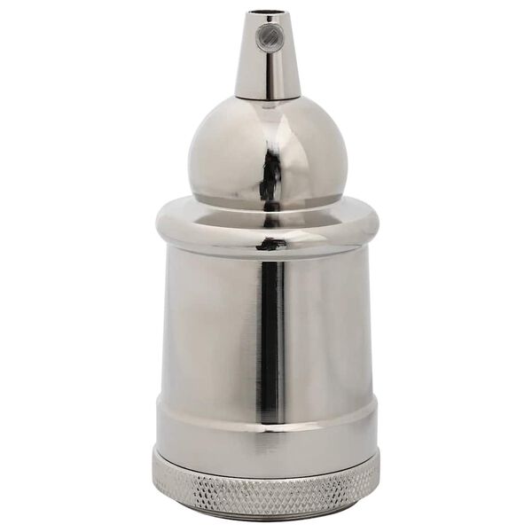 vidaXL Suporturi de lampă 2 buc Nichel satinat E27