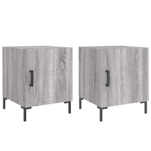 vidaXL Noptiere, 2 buc., gri sonoma, 40x40x50 cm, lemn compozit