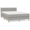 vidaXL Pat continental, gri deschis, 140x200 cm, material textil