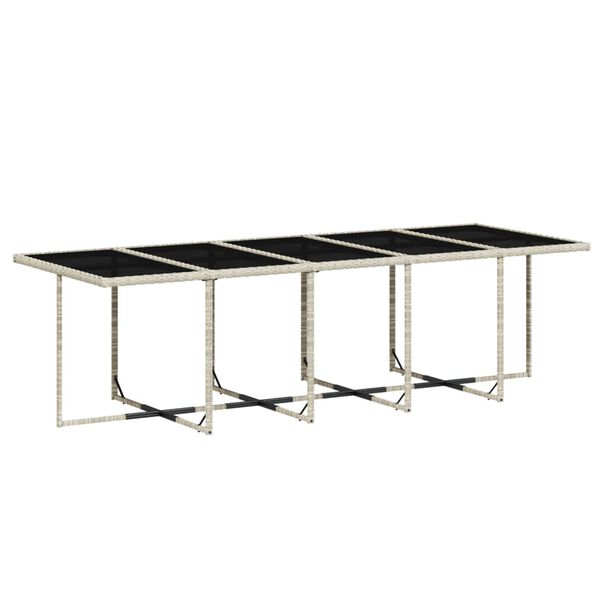 vidaXL Set mobilier de grădină cu perne 15 piese gri deschis poliratan