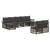 vidaXL Set de canapele pentru grădină 9 pcs Gri poliratan