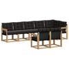vidaXL Set de canapele de exterior 8 buc. Alb și negru
