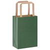 vidaXL Pungi de h&acirc;rtie 50 buc cu m&acirc;nere verde 15x8x21 cm