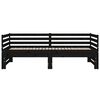 vidaXL Pat de zi extensibil, negru, 2x(90x190) cm, lemn masiv de pin