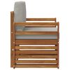 vidaXL Set de canapele de exterior cu pernă natural 75,5 x 63 x 73 cm