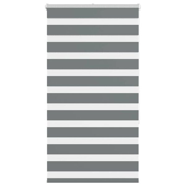vidaXL Jaluzea tip zebra gri închis lățime țesătură 70,9 cm poliester