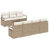 vidaXL Set de canapea cu pernă Manual 8 pcs Bej și crem poliratan