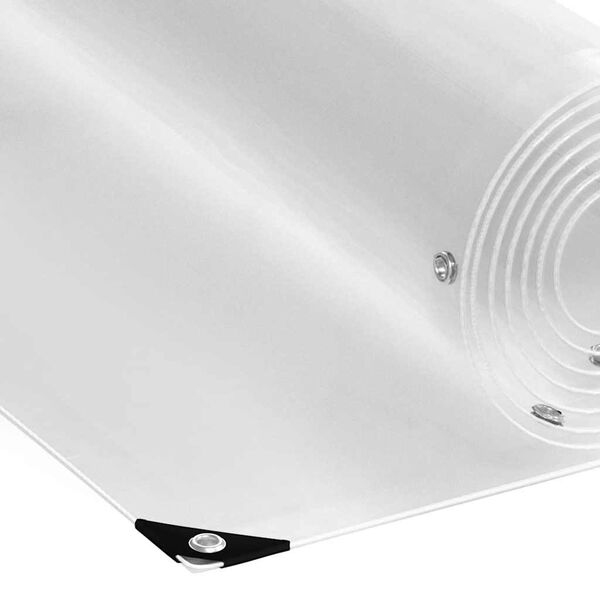 vidaXL Prelată transparentă cu inele de fixare 2x2 m PVC