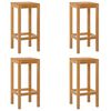 vidaXL Scaun de bar 4 pcs Maro Lemn solid de tec