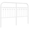 vidaXL Tăblie de pat de schimb metalică, alb, 135 cm