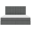 vidaXL Pat cu saltea și spațiu de depozitare Gri &icirc;nchis 160 x 200 cm