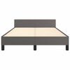 vidaXL Cadru de pat fără saltea gri 120x190 cm piele artificială