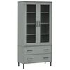 vidaXL Bibliotecă cu picioare metalice OSLO, gri, 85x35x172,5 cm lemn