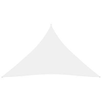 vidaXL Parasolar, alb, 3,6x3,6x3,6 m, țesătură oxford, triunghiular