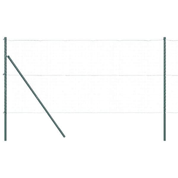 vidaXL Stâlp de gard. Altele 26 pcs Verde 3,2 x 3,2 x 150 cm Oțel