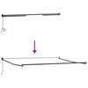 vidaXL Copertină retractabilă antracit/alb, 5x3 m, textil/aluminiu