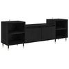 vidaXL Cabinet TV 160 x 35 x 55 cm Stejar Negru Lemn prelucrat