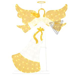 vidaXL Colț luminat Alb cald 116 x 29 x 158.5 cm Poliester