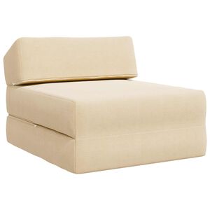 vidaXL Canapea Pat Pliabilă Crem 60 x 70 x 41 cm Țesătură
