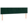vidaXL Pat box spring cu saltea, verde &icirc;nchis, 180x200 cm, catifea