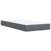 vidaXL Pat box spring cu saltea, gri închis, 90x200 cm, catifea