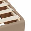 vidaXL Pat box spring cu saltea, cappuccino, 140x190cm piele ecologică