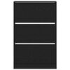 vidaXL Dulap pentru pantofi cu raft Stejar Negru 80 x 21 x 125,5 cm