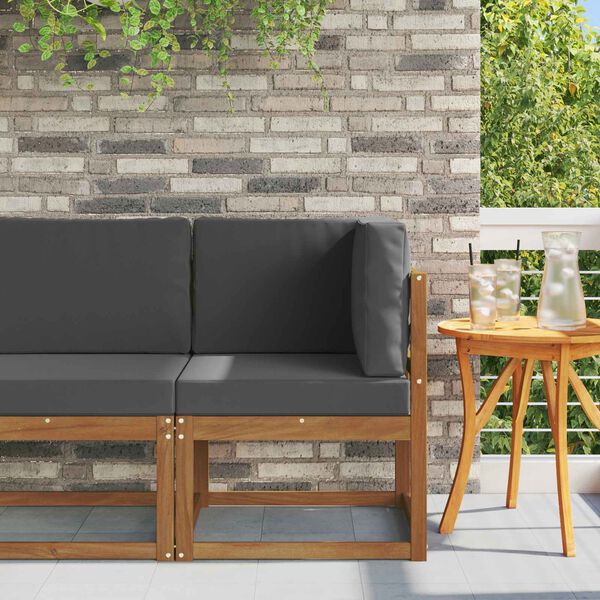 vidaXL Sofa Colțar pentru Exterior Lemn Solid de Acacia