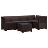vidaXL Sofa de grădină cu 5 locuri cu perne aspect rattan PP Maro