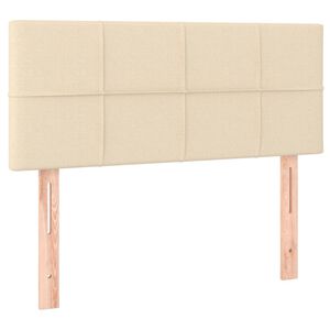 vidaXL Tăblie de pat, crem, 80x5x78/88 cm, textil