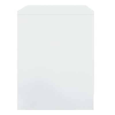 vidaXL Noptieră, alb extralucios, 45x34,5x44,5 cm, PAL