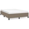 vidaXL Cadru de pat fără saltea, gri taupe, 140x190 cm, textil