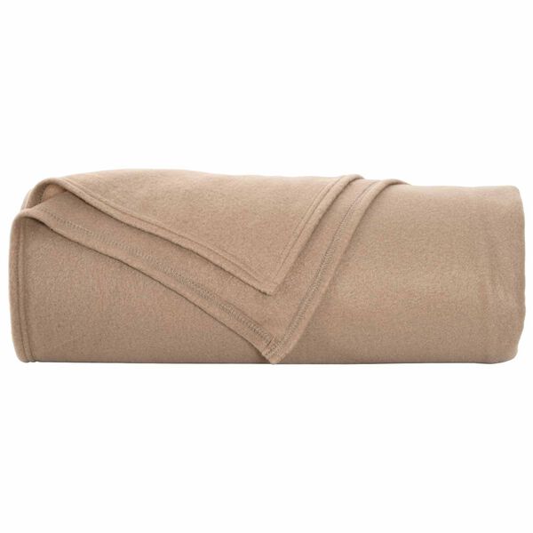 vidaXL Pătura de aruncat Culoare Cămilă 350 x 270 cm Molton