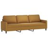 vidaXL Set de canapele cu perne, 3 piese, maro, catifea