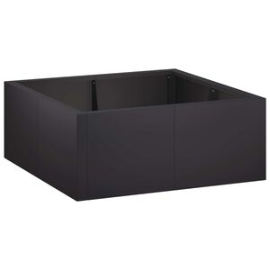 vidaXL Zid de sprijin 4 buc. 100 x 100 x 30 cm Oțel Negru