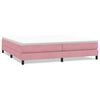 vidaXL Pat cu arcuri fără saltea roz 200x210 cm catifea